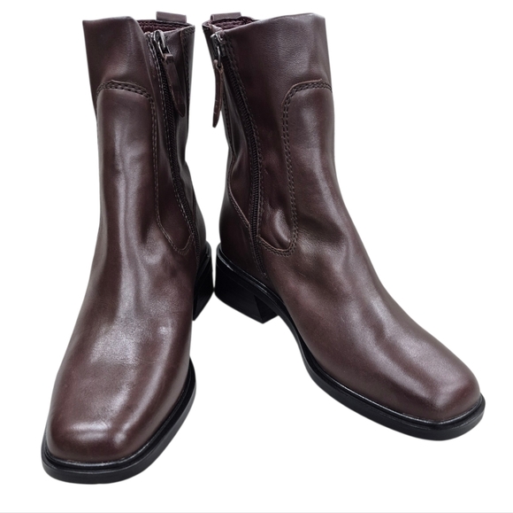 Franco Sarto Shoes - Franco Sarto Gracelyn ankle boots women's 8.5 dark brown soft leather side zip